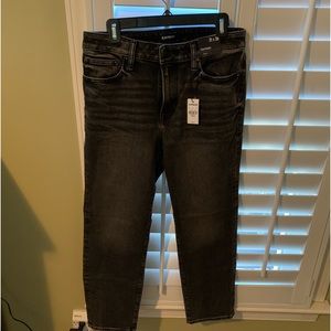 Express Men’s Black Washed Vintage 31x30 Jeans Slim Straight